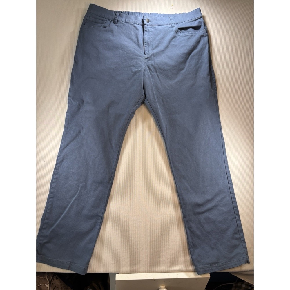 Pact Pants Mens XXL Slate Blue Organic Stretch Twill 5‎ Pocket Pants Travel